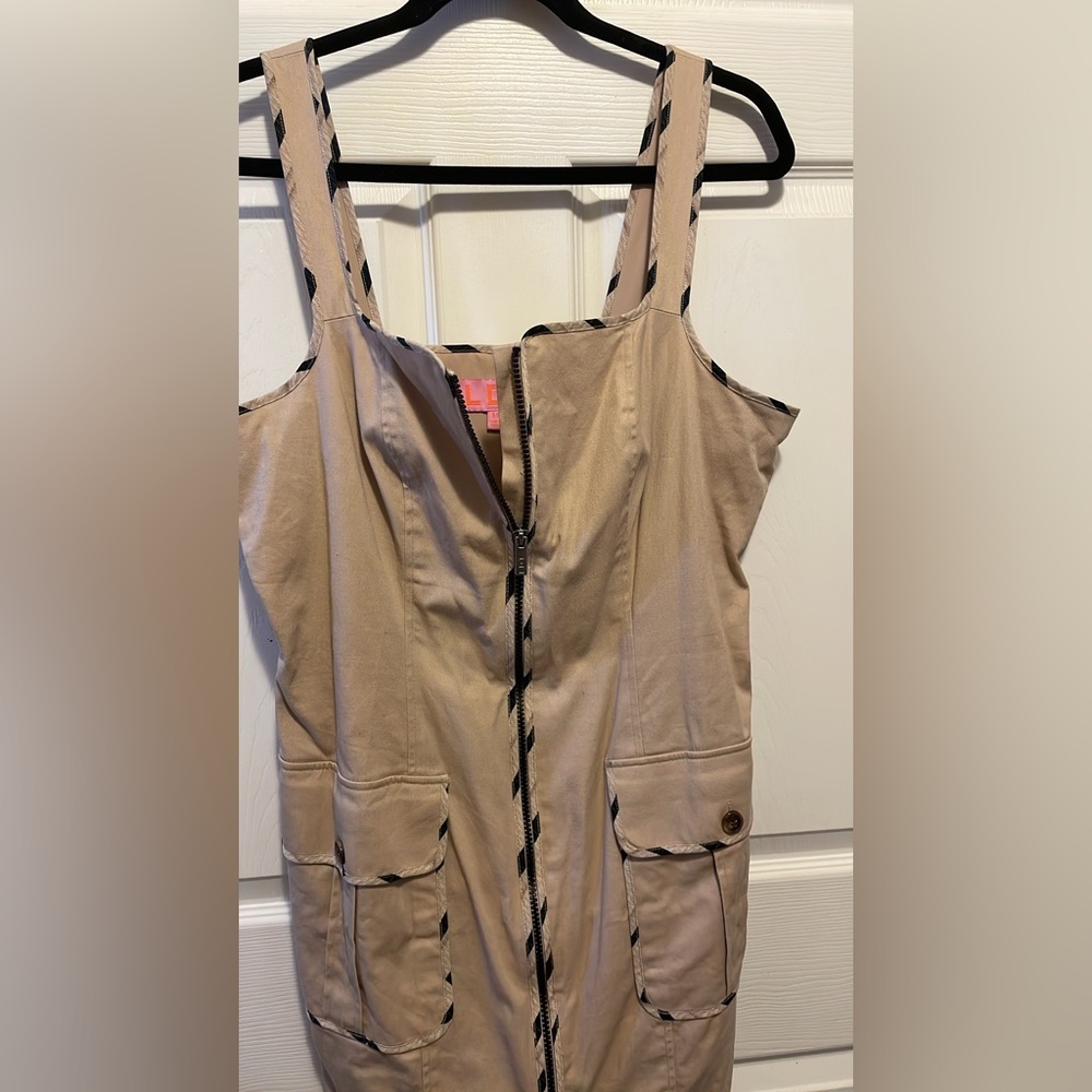 LDT dress size 14. Brown/khaki color 98% cotton